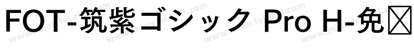 FOT-筑紫ゴシック Pro H字体转换